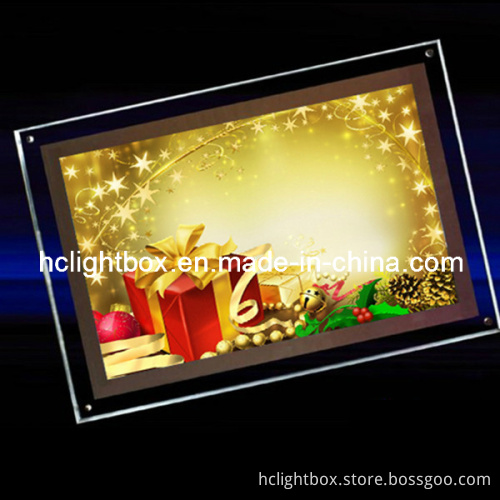 LED Frameless Crystal LED Light Box A2 Size Acrylic Frame 3D LED Light Panel LED Crystal Light Frame